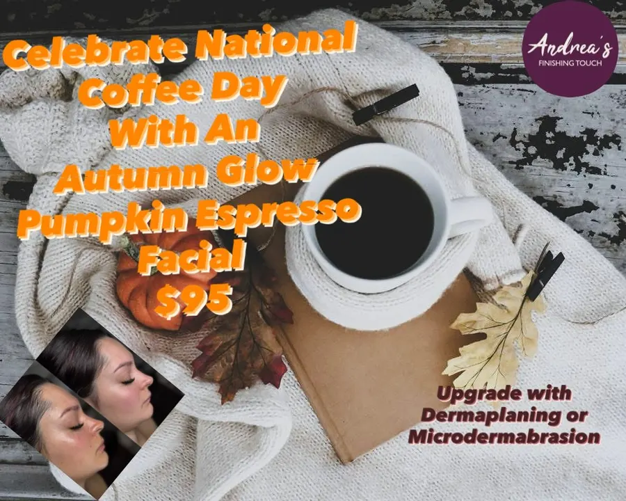 Autumn Glow Pumpkin Espresso Facial graphic from Andrea's Instagram